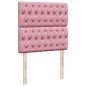 vidaXL Boxspringbett mit Matratze Rosa 80x200 cm Samt vidaXL Boxspringbett mit Matratze Rosa 80x200 cm Samt