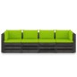 4-Sitzer Outdoor-Sofa mit Kissen Grau Imprägniertes Holz 4-Sitzer Outdoor-Sofa mit Kissen Grau Imprägniertes Holz