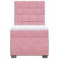 vidaXL Boxspringbett mit Matratze Rosa 80x200 cm Samt vidaXL Boxspringbett mit Matratze Rosa 80x200 cm Samt