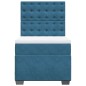 vidaXL Boxspringbett mit Matratze Blau 80x200 cm Samt vidaXL Boxspringbett mit Matratze Blau 80x200 cm Samt