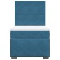vidaXL Boxspringbett mit Matratze Blau 90x190 cm Samt vidaXL Boxspringbett mit Matratze Blau 90x190 cm Samt