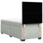 vidaXL Boxspringbett mit Matratze Hellgrau 90x190 cm Samt vidaXL Boxspringbett mit Matratze Hellgrau 90x190 cm Samt
