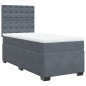 vidaXL Boxspringbett mit Matratze Dunkelgrau 90x190 cm Samt vidaXL Boxspringbett mit Matratze Dunkelgrau 90x190 cm Samt