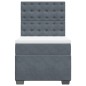 vidaXL Boxspringbett mit Matratze Dunkelgrau 90x190 cm Samt vidaXL Boxspringbett mit Matratze Dunkelgrau 90x190 cm Samt