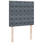 vidaXL Boxspringbett mit Matratze Dunkelgrau 90x190 cm Samt vidaXL Boxspringbett mit Matratze Dunkelgrau 90x190 cm Samt