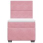 vidaXL Boxspringbett mit Matratze Rosa 90x200 cm Samt vidaXL Boxspringbett mit Matratze Rosa 90x200 cm Samt