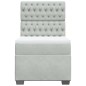 vidaXL Boxspringbett mit Matratze Hellgrau 90x200 cm Samt vidaXL Boxspringbett mit Matratze Hellgrau 90x200 cm Samt