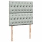 vidaXL Boxspringbett mit Matratze Hellgrau 90x200 cm Samt vidaXL Boxspringbett mit Matratze Hellgrau 90x200 cm Samt