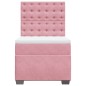 vidaXL Boxspringbett mit Matratze Rosa 90x200 cm Samt vidaXL Boxspringbett mit Matratze Rosa 90x200 cm Samt