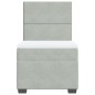 vidaXL Boxspringbett mit Matratze Hellgrau 100x200 cm Samt vidaXL Boxspringbett mit Matratze Hellgrau 100x200 cm Samt