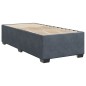 vidaXL Boxspringbett mit Matratze Dunkelgrau 100x200 cm Samt vidaXL Boxspringbett mit Matratze Dunkelgrau 100x200 cm Samt
