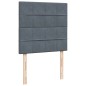 vidaXL Boxspringbett mit Matratze Dunkelgrau 100x200 cm Samt vidaXL Boxspringbett mit Matratze Dunkelgrau 100x200 cm Samt