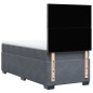 vidaXL Boxspringbett mit Matratze Dunkelgrau 100x200 cm Samt vidaXL Boxspringbett mit Matratze Dunkelgrau 100x200 cm Samt