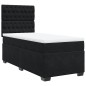 vidaXL Boxspringbett mit Matratze Schwarz 100x200 cm Samt vidaXL Boxspringbett mit Matratze Schwarz 100x200 cm Samt