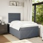 vidaXL Boxspringbett mit Matratze Dunkelgrau 120x200 cm Samt vidaXL Boxspringbett mit Matratze Dunkelgrau 120x200 cm Samt
