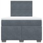 vidaXL Boxspringbett mit Matratze Dunkelgrau 120x200 cm Samt vidaXL Boxspringbett mit Matratze Dunkelgrau 120x200 cm Samt