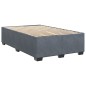 vidaXL Boxspringbett mit Matratze Dunkelgrau 120x200 cm Samt vidaXL Boxspringbett mit Matratze Dunkelgrau 120x200 cm Samt