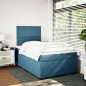 vidaXL Boxspringbett mit Matratze Blau 120x200 cm Samt vidaXL Boxspringbett mit Matratze Blau 120x200 cm Samt