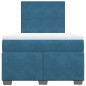 vidaXL Boxspringbett mit Matratze Blau 120x200 cm Samt vidaXL Boxspringbett mit Matratze Blau 120x200 cm Samt