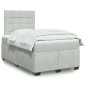 vidaXL Boxspringbett mit Matratze Hellgrau 120x200 cm Samt vidaXL Boxspringbett mit Matratze Hellgrau 120x200 cm Samt