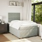 vidaXL Boxspringbett mit Matratze Hellgrau 120x200 cm Samt vidaXL Boxspringbett mit Matratze Hellgrau 120x200 cm Samt