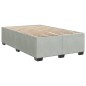 vidaXL Boxspringbett mit Matratze Hellgrau 120x200 cm Samt vidaXL Boxspringbett mit Matratze Hellgrau 120x200 cm Samt
