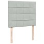 vidaXL Boxspringbett mit Matratze Hellgrau 120x200 cm Samt vidaXL Boxspringbett mit Matratze Hellgrau 120x200 cm Samt
