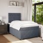 vidaXL Boxspringbett mit Matratze Dunkelgrau 120x200 cm Samt vidaXL Boxspringbett mit Matratze Dunkelgrau 120x200 cm Samt