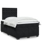 vidaXL Boxspringbett mit Matratze Schwarz 120x200 cm Samt vidaXL Boxspringbett mit Matratze Schwarz 120x200 cm Samt
