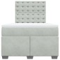 vidaXL Boxspringbett mit Matratze Hellgrau 120x200 cm Samt vidaXL Boxspringbett mit Matratze Hellgrau 120x200 cm Samt