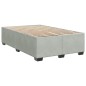 vidaXL Boxspringbett mit Matratze Hellgrau 120x200 cm Samt vidaXL Boxspringbett mit Matratze Hellgrau 120x200 cm Samt