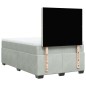 vidaXL Boxspringbett mit Matratze Hellgrau 120x200 cm Samt vidaXL Boxspringbett mit Matratze Hellgrau 120x200 cm Samt