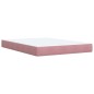 vidaXL Boxspringbett mit Matratze Rosa 140x190 cm Samt vidaXL Boxspringbett mit Matratze Rosa 140x190 cm Samt