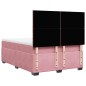 vidaXL Boxspringbett mit Matratze Rosa 140x190 cm Samt vidaXL Boxspringbett mit Matratze Rosa 140x190 cm Samt