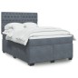 vidaXL Boxspringbett mit Matratze Dunkelgrau 140x190 cm Samt vidaXL Boxspringbett mit Matratze Dunkelgrau 140x190 cm Samt