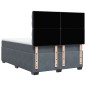 vidaXL Boxspringbett mit Matratze Dunkelgrau 140x190 cm Samt vidaXL Boxspringbett mit Matratze Dunkelgrau 140x190 cm Samt