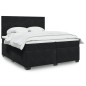 vidaXL Boxspringbett mit Matratze Schwarz 200x200 cm Samt vidaXL Boxspringbett mit Matratze Schwarz 200x200 cm Samt