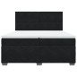 vidaXL Boxspringbett mit Matratze Schwarz 200x200 cm Samt vidaXL Boxspringbett mit Matratze Schwarz 200x200 cm Samt