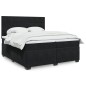 vidaXL Boxspringbett mit Matratze Schwarz 200x200 cm Samt vidaXL Boxspringbett mit Matratze Schwarz 200x200 cm Samt