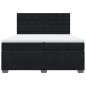 vidaXL Boxspringbett mit Matratze Schwarz 200x200 cm Samt vidaXL Boxspringbett mit Matratze Schwarz 200x200 cm Samt