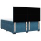 vidaXL Boxspringbett mit Matratze Blau 200x200 cm Samt vidaXL Boxspringbett mit Matratze Blau 200x200 cm Samt