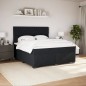 vidaXL Boxspringbett mit Matratze Schwarz 200x200 cm Samt vidaXL Boxspringbett mit Matratze Schwarz 200x200 cm Samt