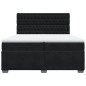 vidaXL Boxspringbett mit Matratze Schwarz 200x200 cm Samt vidaXL Boxspringbett mit Matratze Schwarz 200x200 cm Samt