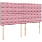 vidaXL Boxspringbett mit Matratze Rosa 200x200 cm Samt vidaXL Boxspringbett mit Matratze Rosa 200x200 cm Samt