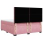 vidaXL Boxspringbett mit Matratze Rosa 200x200 cm Samt vidaXL Boxspringbett mit Matratze Rosa 200x200 cm Samt