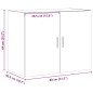 vidaXL Wandschrank Grau Sonoma 80x42,5x64 cm Holzwerkstoff vidaXL Wandschrank Grau Sonoma 80x42,5x64 cm Holzwerkstoff