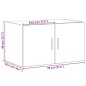 vidaXL Wandschrank Grau Sonoma 70x42,5x40 cm Holzwerkstoff vidaXL Wandschrank Grau Sonoma 70x42,5x40 cm Holzwerkstoff