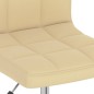 Esszimmerstühle 2 Stk. Drehbar Creme Kunstleder Esszimmerstühle 2 Stk. Drehbar Creme Kunstleder