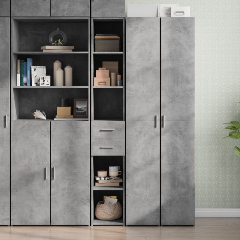 vidaXL Highboard Betongrau 30x42,5x185 cm Holzwerkstoff vidaXL Highboard Betongrau 30x42,5x185 cm Holzwerkstoff