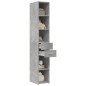 vidaXL Highboard Betongrau 30x42,5x185 cm Holzwerkstoff vidaXL Highboard Betongrau 30x42,5x185 cm Holzwerkstoff